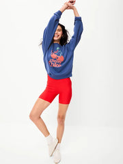Oversized Raglan Graphic Sweatshirt