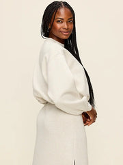 Bounce Fleece Bubble-Hem Sweatshirt