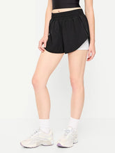 High-Waisted StretchTech 2-In-1 Run Shorts