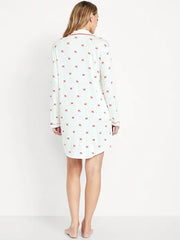 Long-Sleeve Knit Sleep Shirt