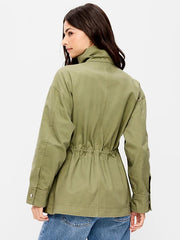Cinched-Waist Utility Jacket