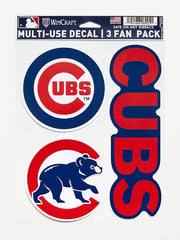 WinCraft® Chicago Cubs 3-Pack Multi-Use Decals