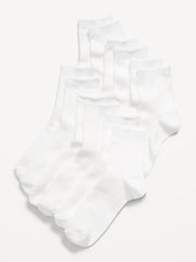 Novelty Quarter Crew Socks 6-Pack for Women
