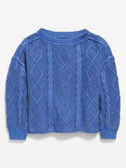 Oversized Crew-Neck Sweater for Girls