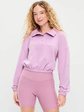 Button-Up Funnel-Neck Sweatshirt