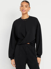 Bounce Fleece Twist-Front Sweatshirt