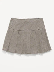 Pleated Twill Skort for Girls