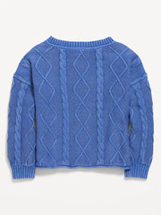 Oversized Crew-Neck Sweater for Girls