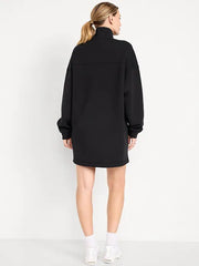 Bounce Fleece Oversized Snap-Front Tunic