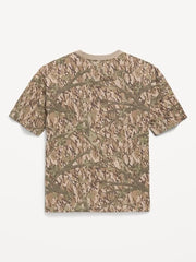 Oversized Short-Sleeve Pocket T-Shirt for Boys