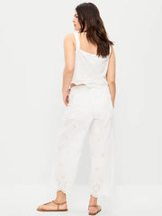 High-Waisted Cut Out Wide-Leg Pant
