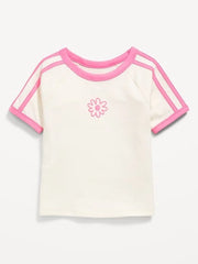 Fitted Short-Sleeve Graphic T-Shirt for Girls