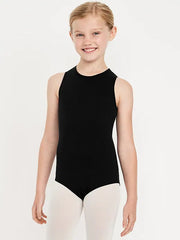 Seamless Fitted Sleeveless Leotard for Girls