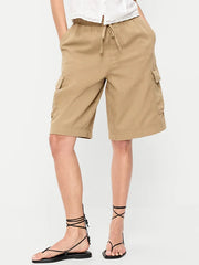 Mid-Rise Bermuda Cargo Shorts