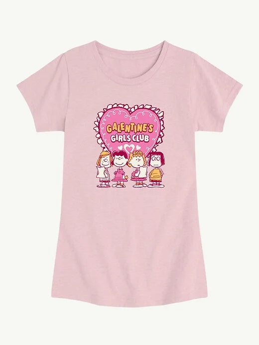 Peanuts Galentines Girls Club Short Sleeve Graphic T-Shirt For Toddler