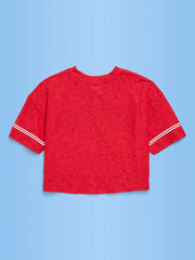 FIFA World Cup 26™ Korea Republic Boxy Lace V-Neck T-Shirt for Girls