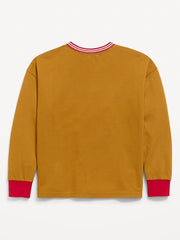 Oversized Long-Sleeve Graphic T-Shirt for Boys