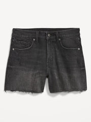 Curvy High-Waisted OG Jean Cut-Off Shorts -- 4-inch inseam