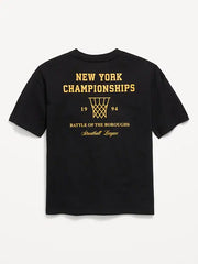 Oversized Short-Sleeve Graphic T-Shirt for Boys