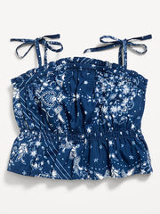Sleeveless Tie-Shoulder Top for Girls