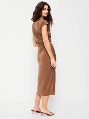 Ruched Midi Skirt