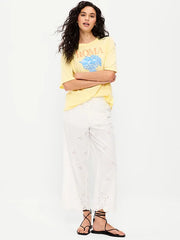 High-Waisted Cut Out Wide-Leg Pant