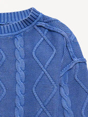 Oversized Crew-Neck Sweater for Girls