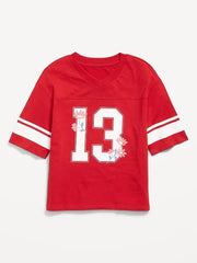 Oversized Football-Style T-Shirt for Girls
