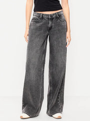 Low-Rise Baggy Wide-Leg Jeans