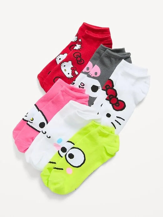 Hello Kitty® 6-Pack Novelty Ankle Socks for Women