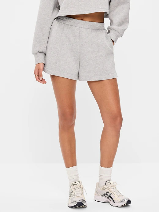 High-Waisted Bounce Fleece Shorts -- 5-inch inseam