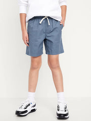 Twill Non-Stretch Jogger Shorts for Boys Above Knee