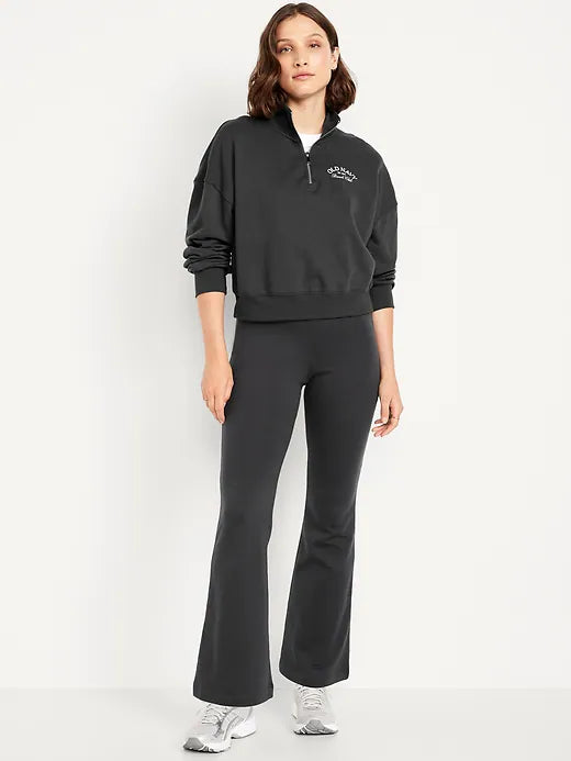 High-Waisted Fleece-Lined Flared Leggings