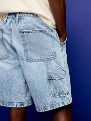 Baggy Tech Carpenter Jean Shorts-- 10-inch inseam