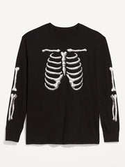Loose Rotation Long-Sleeve Graphic T-Shirt
