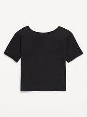 Off-Shoulder Graphic T-Shirt for Girls