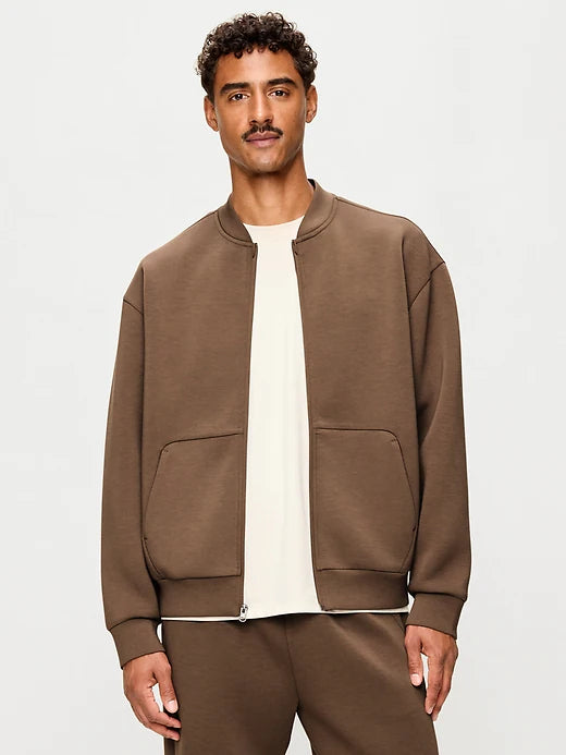 Bounce Fleece Oversized Bomber Jacket