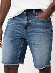 Slim Built-In Flex Jean Shorts-- 9-inch inseam