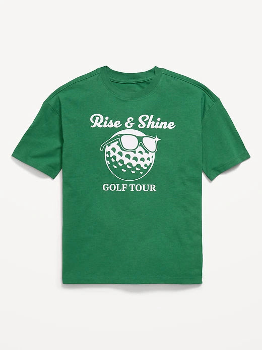 Oversized Short-Sleeve Graphic T-Shirt for Boys