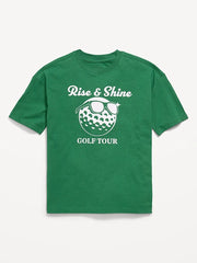 Oversized Short-Sleeve Graphic T-Shirt for Boys