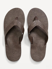 Faux-Leather Flip-Flops