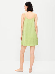 Satin Lace-Trim Sleep Dress