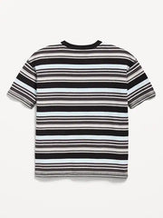 Oversized Short-Sleeve Striped T-Shirt for Boys