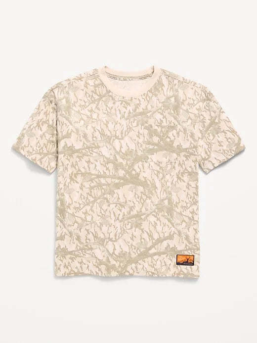 Oversized Short-Sleeve Pocket T-Shirt for Boys