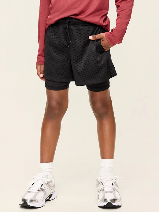 2-In-1 Mesh Performance Shorts for Boys