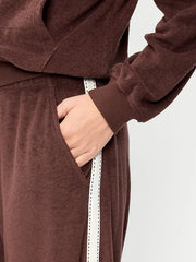 Mid-Rise Terry Cloth Harem Pants