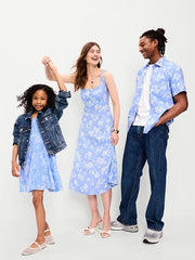 Printed Short-Sleeve Linen-Blend Shirt for Boys