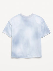 Oversized Mesh Graphic Basketball T-Shirt for Boys