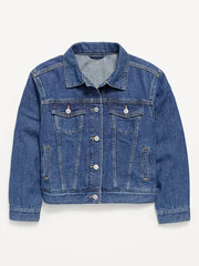 Oversized Denim Trucker Jacket for Girls