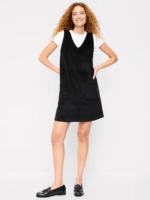 Sleeveless Pinafore Mini Dress